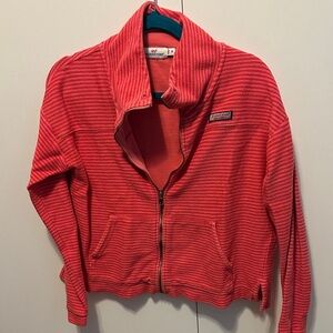 Vineyard Vines Women's Coral Striped Utility Jacket